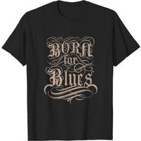 T-shirt de musique Blues pour hommes en noir