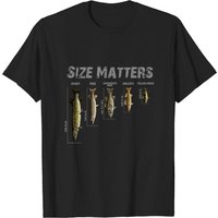T-shirt de pêche Fish Size Matters pour hommes