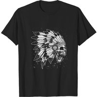 Skull Native T-Shirt for Men in Black