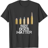 Size Does Matter Bullets Sizing Sarcastic T-shirt for Men