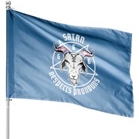Satan Respects Pronouns Transgender Pentagram House Flag — Decorative Flags