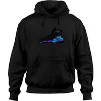 Hoodies Jordan 8 Aqua pour unisexe en noir — Sweats à capuche pour hommes