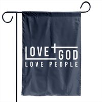 Love God Love People Garden Flags - Double-Sided Print