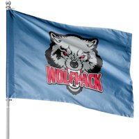 Wolfpack Sports Logo House Flags - Double-Sided Print