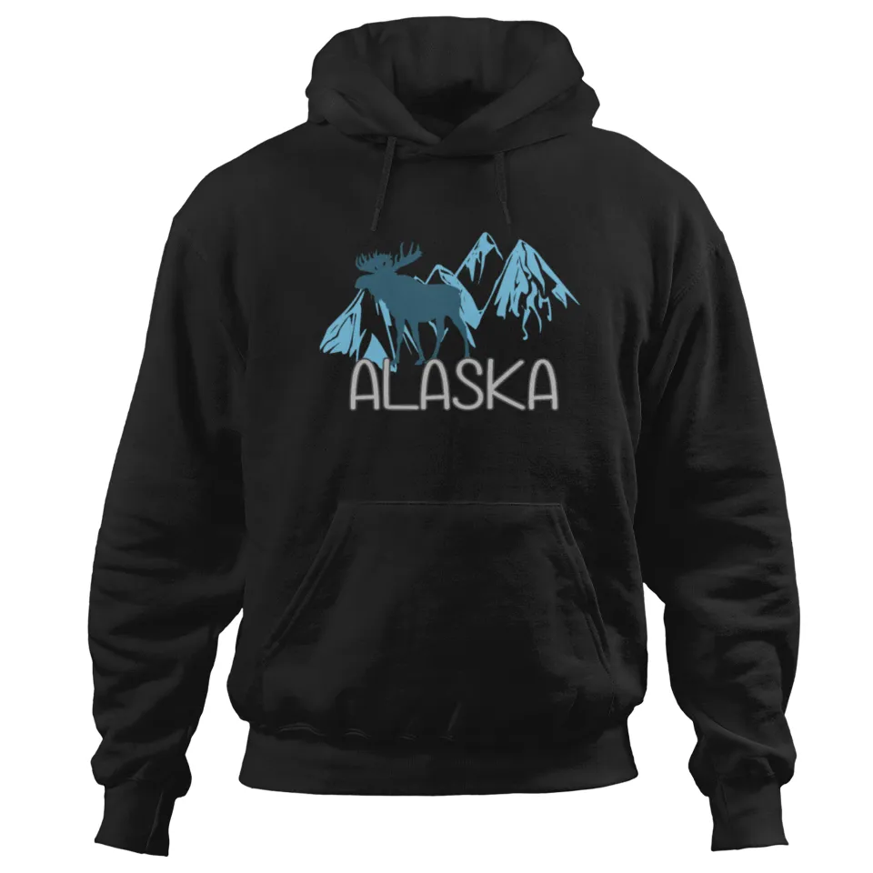 Alaska Travel Hoodie - Mountain Design