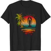 Crawfish Vintage Sunset T-Shirt for Men — Mens T Shirts