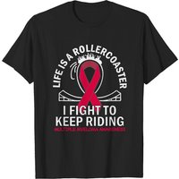 T-shirts de sensibilisation au cancer du myélome multiple avec ruban bourgogne pour hommes