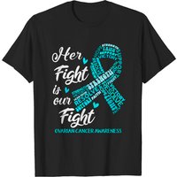 T-shirts pour hommes - Sensibilisation au cancer de l'ovaire : Son combat est notre combat