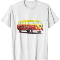T-shirt VW Camper Van Paix et Amour pour Hommes
