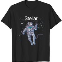T-shirt Astronaute avec logo XML de Stellar Lumens pour hommes — T-shirts pour hommes