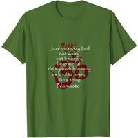 T-shirt Reiki Principes Juste Pour Aujourd'hui Mantra Om pour Hommes
