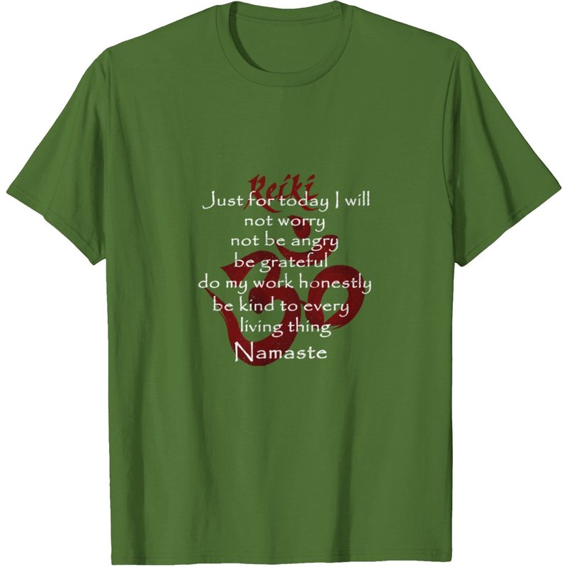 T-shirt Reiki Principes Juste Pour Aujourd'hui Mantra Om pour Hommes — T-shirts pour hommes