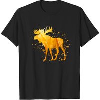 T-shirt Moose pour hommes en noir par Printerval