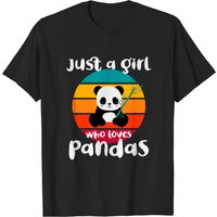 T-shirt pour hommes Panda Pandasgirl qui aime les pandas