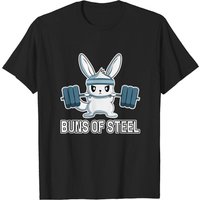 T-shirt Funny Rabbit Fitness Buns Of Steel pour hommes — T-shirts pour hommes