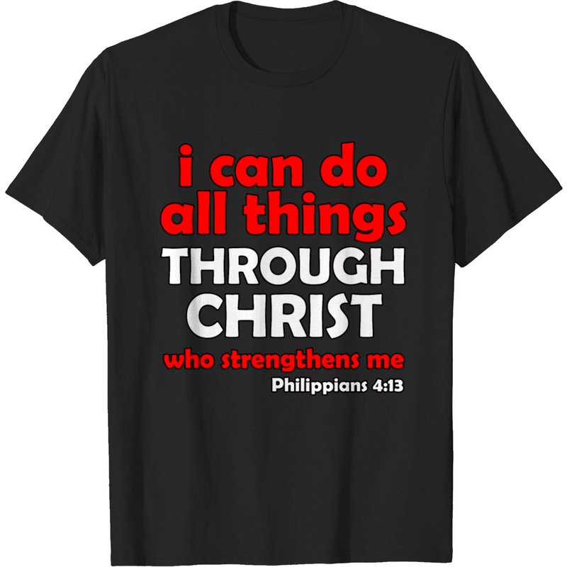 T-shirt avec Citation Religieuse pour Hommes en Noir — T-shirts pour hommes