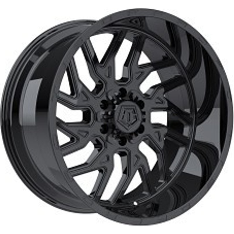 TIS 544B Gloss Black Wheels - 24x12 - 8x165.1 Bolt Pattern — Wheels & Rims