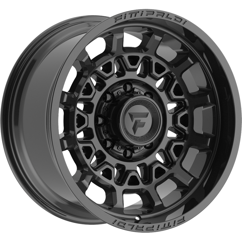 Roues Fittipaldi Offroad FA23B Noir Brillant - 20x10 - Motif de Boulons 8x180 — Roues et jantes