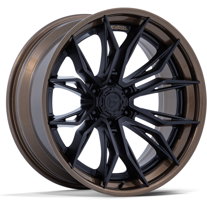 Fuel FC404 Mutiny Matte Black with Gloss Bronze Lip Rims 20x10 — Wheels & Rims