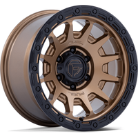 Fuel FC884 Fortress Matte Bronze Wheels with Gloss Black Lip — Wheels & Rims