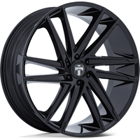 DUB DC275 Blaze Noir Brillant 24x10 Roues - Motif de Boulon 6x135