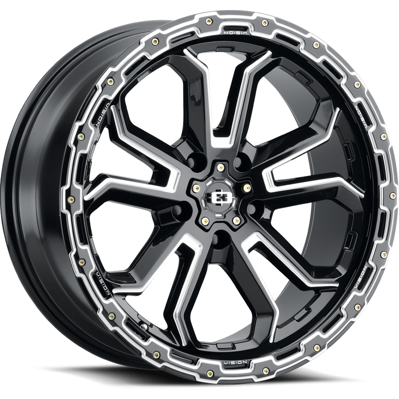 Vision Off Road 405 Gloss Black Milled Wheels - 17x8 - 5x110 — Wheels & Rims