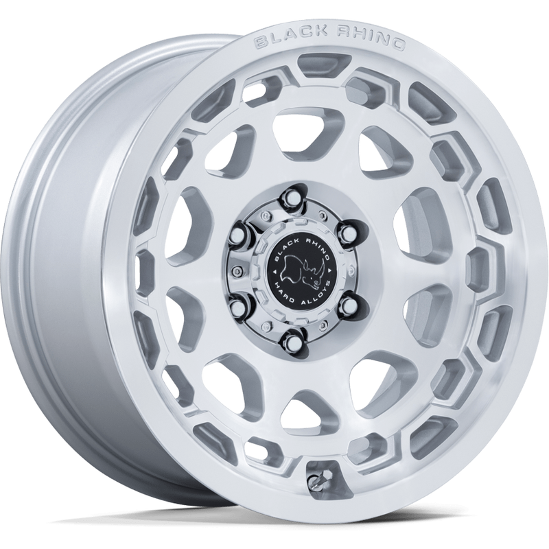 Roues Black Rhino BR026 Congo Argent Machiné - 17x8.5 - 5x114.3 — Roues et jantes