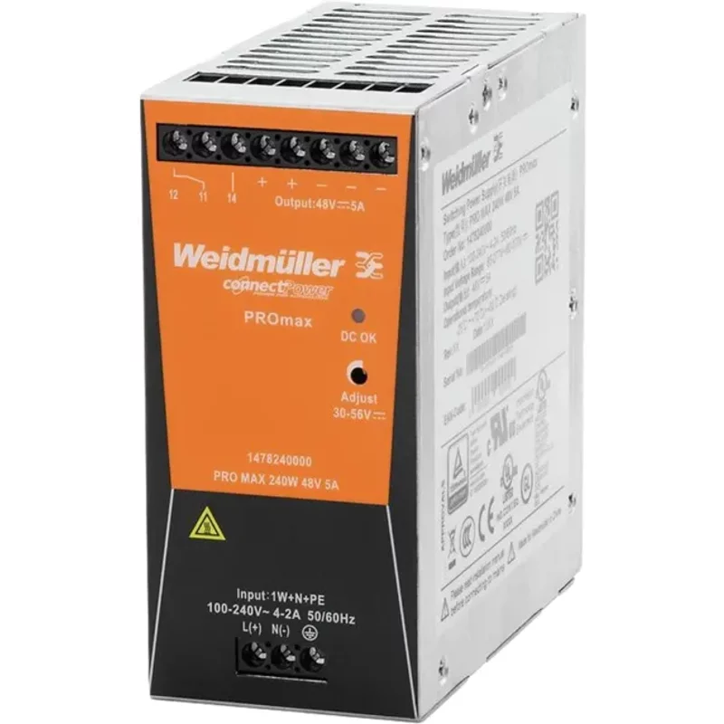 AXIS 01726-001 240W DIN Power Supply for T8504-R PoE Switch — Power Supplies