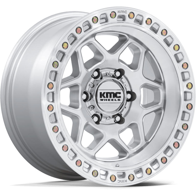 Roues KMC KM553 Torx Machined Silver 17x8.5 5x127 0 Offset — Roues et jantes