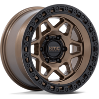 KMC KM553 Torx Bronze Mat avec Bord Noir Brillant 17x8.5