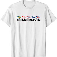 Scandinavia Moose Flags T-Shirt for Men — Mens T Shirts