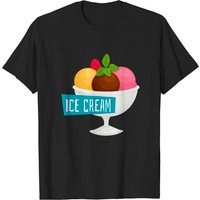 Ice Cream Logo T-Shirt for Men in Black — Mens T Shirts