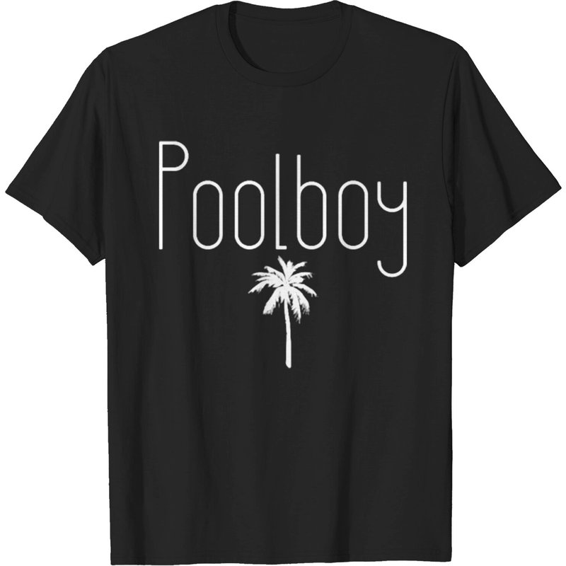 Pool Boy Palms Design Men's T-Shirt for Pool Owners & Lifeguards — Mens T Shirts