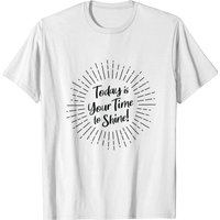 T-shirt noir avec typographie Aujourd'hui est votre temps de briller pour hommes