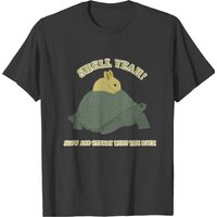 T-shirt Homme Tortue et Lièvre en Noir