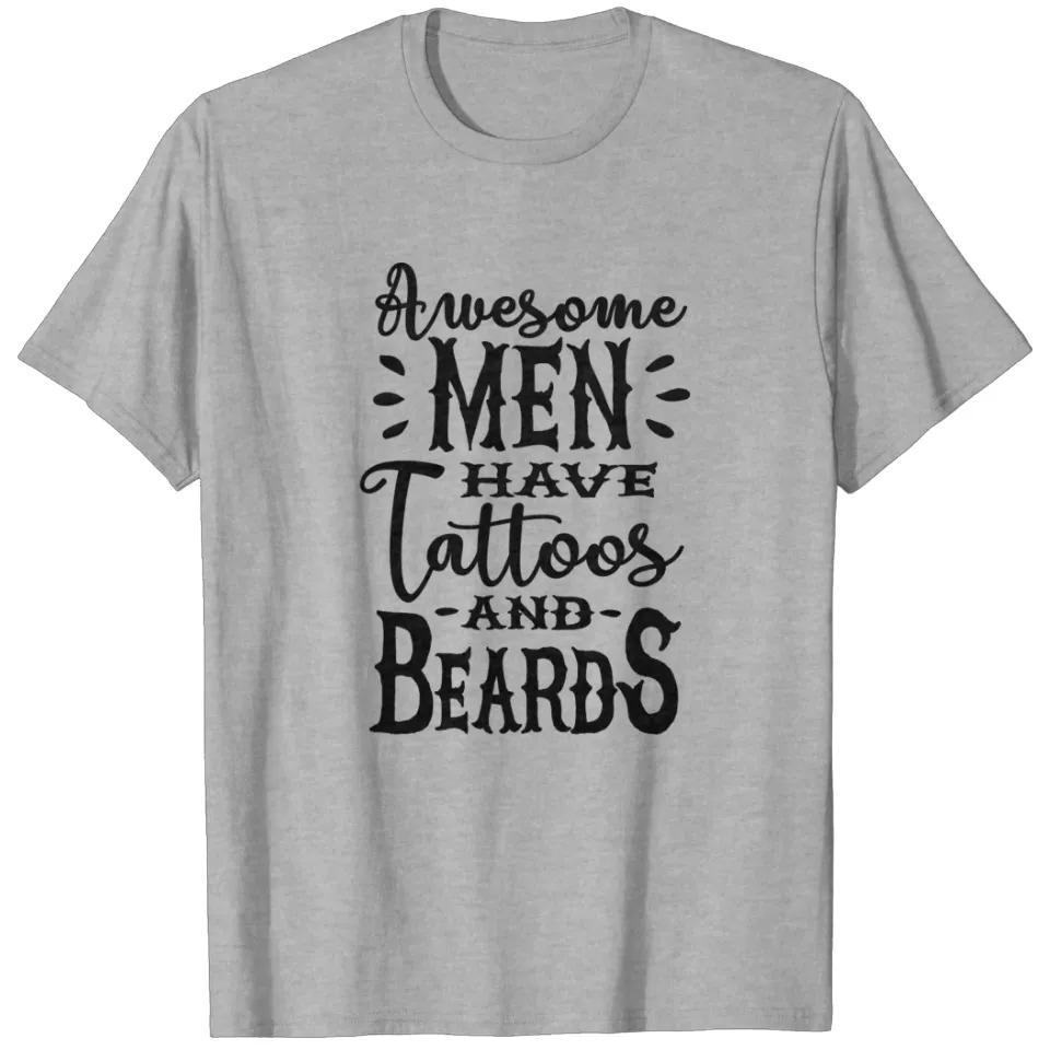 T-shirt pour hommes avec tatouages et barbes — T-shirts pour hommes