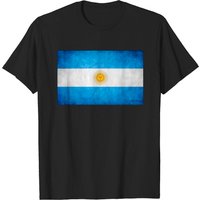 Flag of Argentina Men's T-Shirt in Black