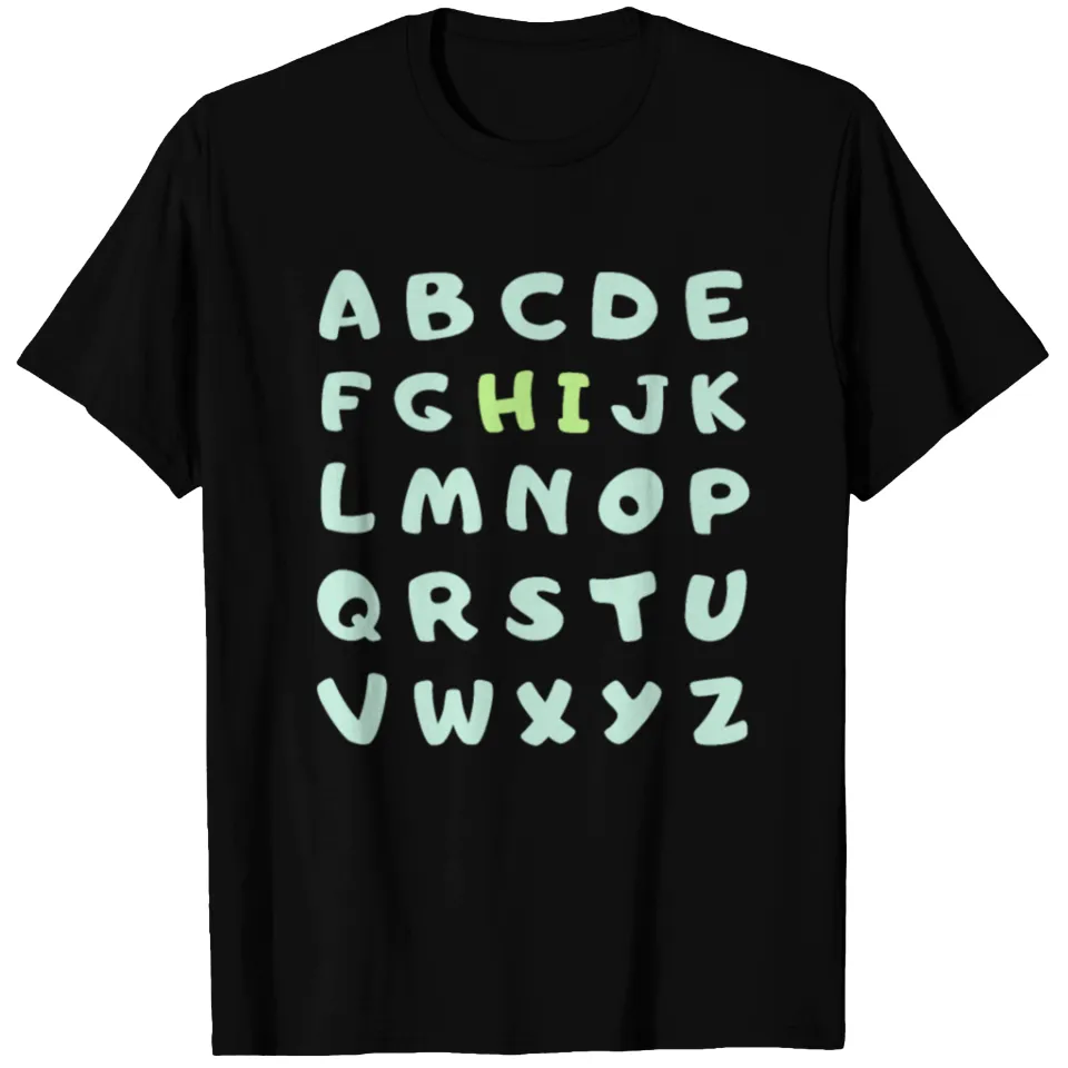 T-shirt Alphabet pour hommes - Noir — T-shirts pour hommes