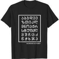 T-shirt Alphabet Géorgien pour Hommes en Noir — T-shirts pour hommes