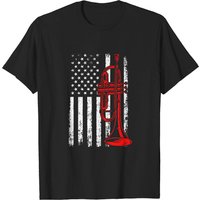 USA Flag Trumpet T-Shirt for Men — Mens T Shirts
