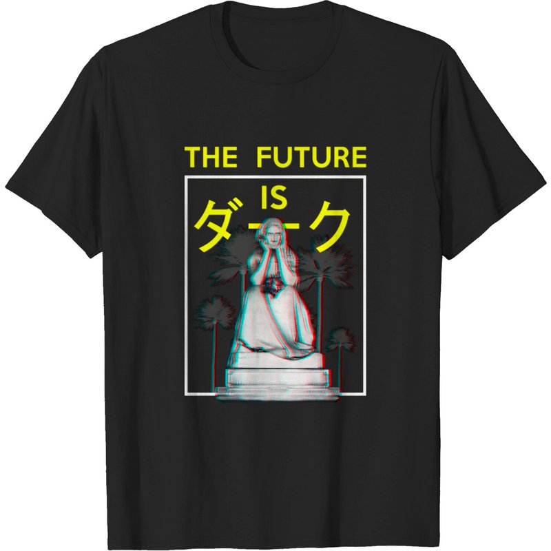 Le Futur Est Sombre T-shirt Aesthetic Vaporwave Gothique pour Hommes — T-shirts pour hommes