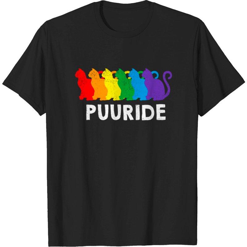 T-shirt Gay Pride Chat Arc-en-ciel Purride LGBTQ pour hommes — T-shirts pour hommes