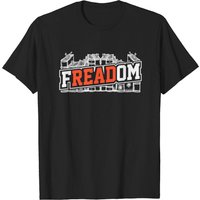 T-shirt Freadom Citation de Liberté pour Hommes en Noir — T-shirts pour hommes
