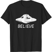T-shirt Ufo Believe pour hommes en noir