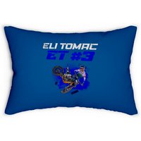 Eli Tomac Lumbar Pillows, ET3 2022 Motorcycle Racer — Decorative Cushions