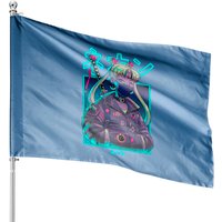 Neon Moon Sailor House Flags - Double-Sided Print — Decorative Flags