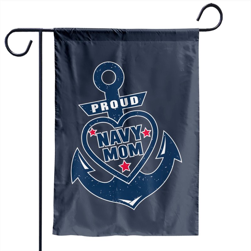 Drapeaux de Jardin Fier Maman de la Marine - Impression Recto Verso — Drapeaux décoratifs
