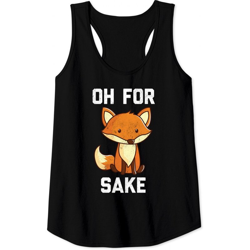 Oh For Fox Sake Men's Tank Tops - Black — Mens T Shirts
