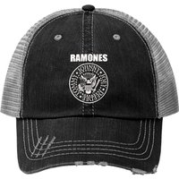 Ramones Trucker Hat: Hey Ho Front and Back Print — Baseball Cap