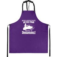Never Underestimate An Old Man With A Snowmobile Apron